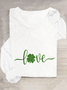 Love St Patrick's Day Casual Long Sleeve Shirt