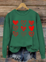 Womens Valentines Hearts , Valentine's Day Casual Sweatshirt