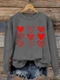 Womens Valentines Hearts , Valentine's Day Casual Sweatshirt