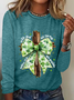 St. Patrick's Day God Christian Casual Long Sleeve Shirt