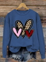 3 Doodle Heart Valentines Casual Sweatshirt