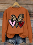 3 Doodle Heart Valentines Casual Sweatshirt