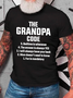 The Grandpa Code Funny Grandpa Cotton T-Shirt