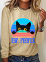 Ew，People Casual Long Sleeve Shirt