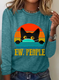 Ew，People Casual Long Sleeve Shirt