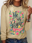 He Is Risen Easter Shirt, Floral Easter Tshirt, Jesus Easter Casual Long Sleeve Shirt