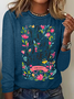 He Is Risen Easter Shirt, Floral Easter Tshirt, Jesus Easter Casual Long Sleeve Shirt