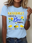 Personalized Grandma With Grandkids Sunflower Bee Butterfly Cotton T-Shirt