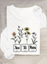 Autism Bundle Retro Wildflower Autism Bundle Casual Long Sleeve Shirt