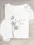 Dandelion Wild Flower Casual Long Sleeve Shirt