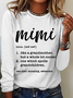 Mimi Definition Grandma Definition Casual Long Sleeve Shirt