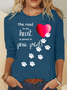 The Road To My Heart Is Paved With Paw Prints Casual Long Sleeve Shirt