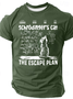 Men‘s Schrodinger's Cat Escape Plan Funny Short Sleeve T-Shirt