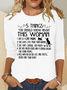Cat Mom Things Woman Classic T-Shirt Casual Long Sleeve Shirt