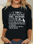 Cat Mom Things Woman Classic T-Shirt Casual Long Sleeve Shirt
