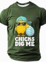 Men's Funny Slang Short Sleeve T-Shirt-Chicks Dig Me