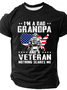 I'm A Dad, Grandpa And A Veteran, Nothing Scares Me Cotton T-Shirt