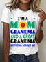I'm A Mom Grandma And Great Grandma Nothing Scares Me Cotton T-Shirt