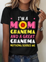 I'm A Mom Grandma And Great Grandma Nothing Scares Me Cotton T-Shirt