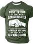 I Asked God For Friend He Sent Me My Granddaughter, Partner In Crime Cotton T-Shirt