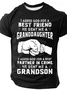 I Asked God For Friend He Sent Me My Granddaughter, Partner In Crime Cotton T-Shirt