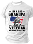 I'm A Dad, Grandpa And A Veteran, Nothing Scares Me Cotton T-Shirt