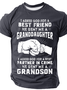 I Asked God For Friend He Sent Me My Granddaughter, Partner In Crime Cotton T-Shirt