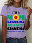 I'm A Mom Grandma And Great Grandma Nothing Scares Me Cotton T-Shirt