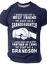 I Asked God For Friend He Sent Me My Granddaughter, Partner In Crime Cotton T-Shirt