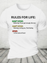 Rules For Life Cotton T-Shirt