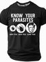 Men's Funny Humorous Slogan Print Short Sleeve T-Shirt
