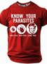 Men's Funny Humorous Slogan Print Short Sleeve T-Shirt