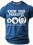 Men's Funny Humorous Slogan Print Short Sleeve T-Shirt