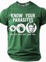 Men's Funny Humorous Slogan Print Short Sleeve T-Shirt