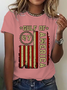Gulf Of Usa America Funny Usa Flag Cotton T-Shirtq