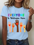 Everyone Is Welcome Here Idaho Teacher Tees Cotton T-Shirt