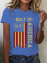 Gulf Of Usa America Funny Usa Flag Cotton T-Shirtq