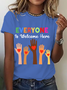 Everyone Is Welcome Here Idaho Teacher Tees Cotton T-Shirt