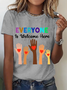 Everyone Is Welcome Here Idaho Teacher Tees Cotton T-Shirt