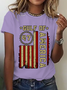 Gulf Of Usa America Funny Usa Flag Cotton T-Shirtq
