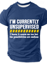 Currently Unsupervised Men Cotton T-Shirt