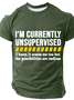 Currently Unsupervised Men Cotton T-Shirt