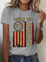 Gulf Of Usa America Funny Usa Flag Cotton T-Shirtq