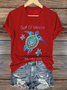 Women's Gulf of Mexico Print V-Neck T-Shirt
