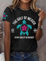 Women's Gulf Of Mexico Print Round Neck T-Shirt