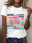 She Is Mom Retro Blessed Mom Cotton T-Shirt