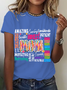 She Is Mom Retro Blessed Mom Cotton T-Shirt