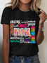 She Is Mom Retro Blessed Mom Cotton T-Shirt