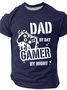 Dad By Day Gamer By Night Cotton T-Shirt