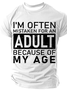 Men's Act My Age Funny Short Sleeve T-shirt